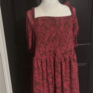 Torrid Red and Brown Maxi Dress